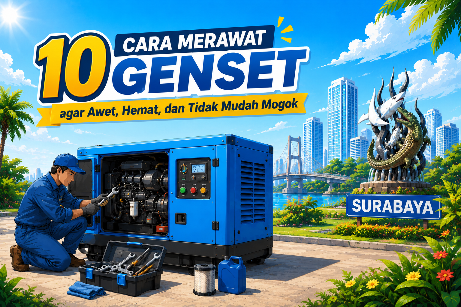 10 Cara Merawat Genset agar Awet, Hemat, dan Tidak Mudah Mogok