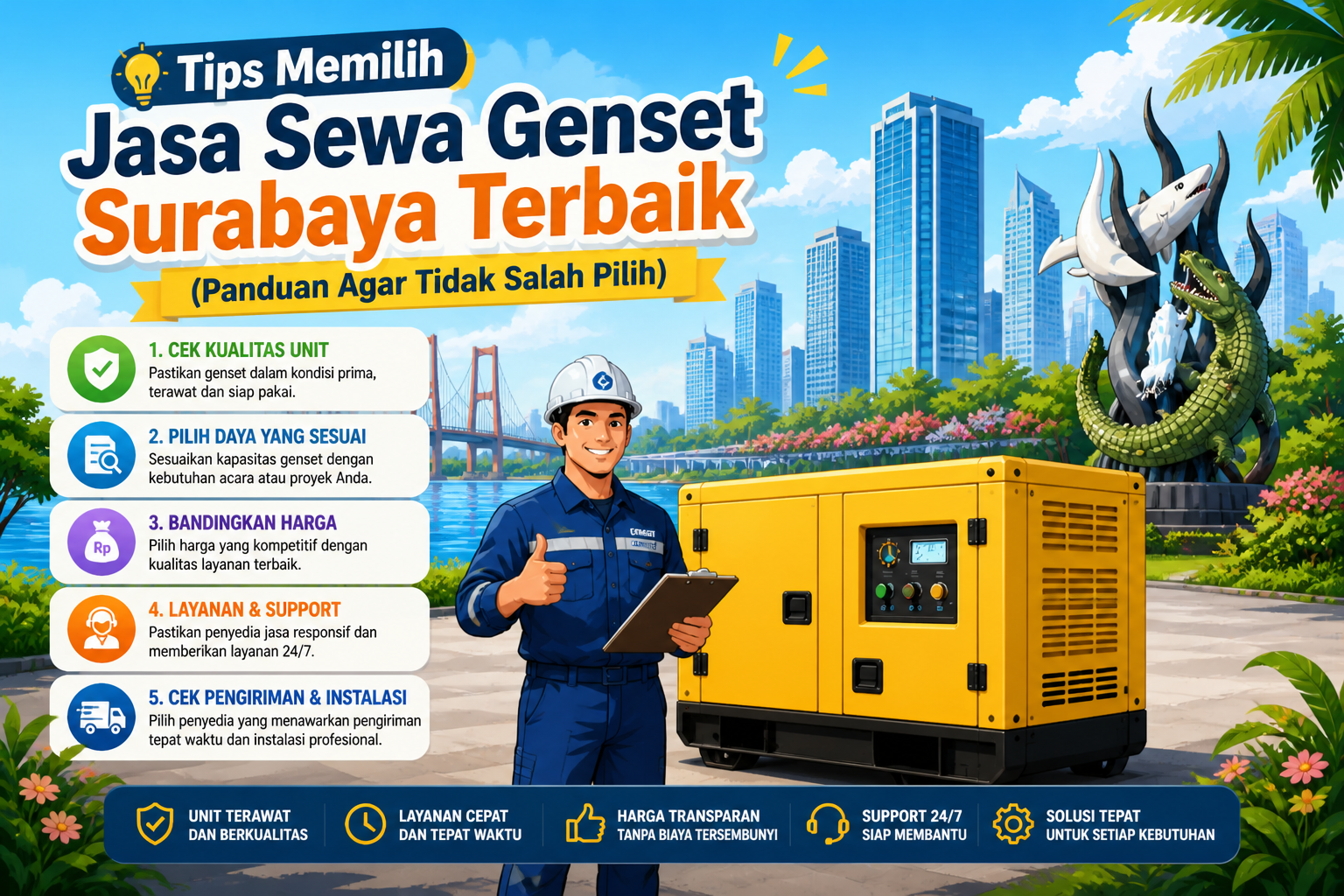 Tips Memilih Jasa Sewa Genset Surabaya