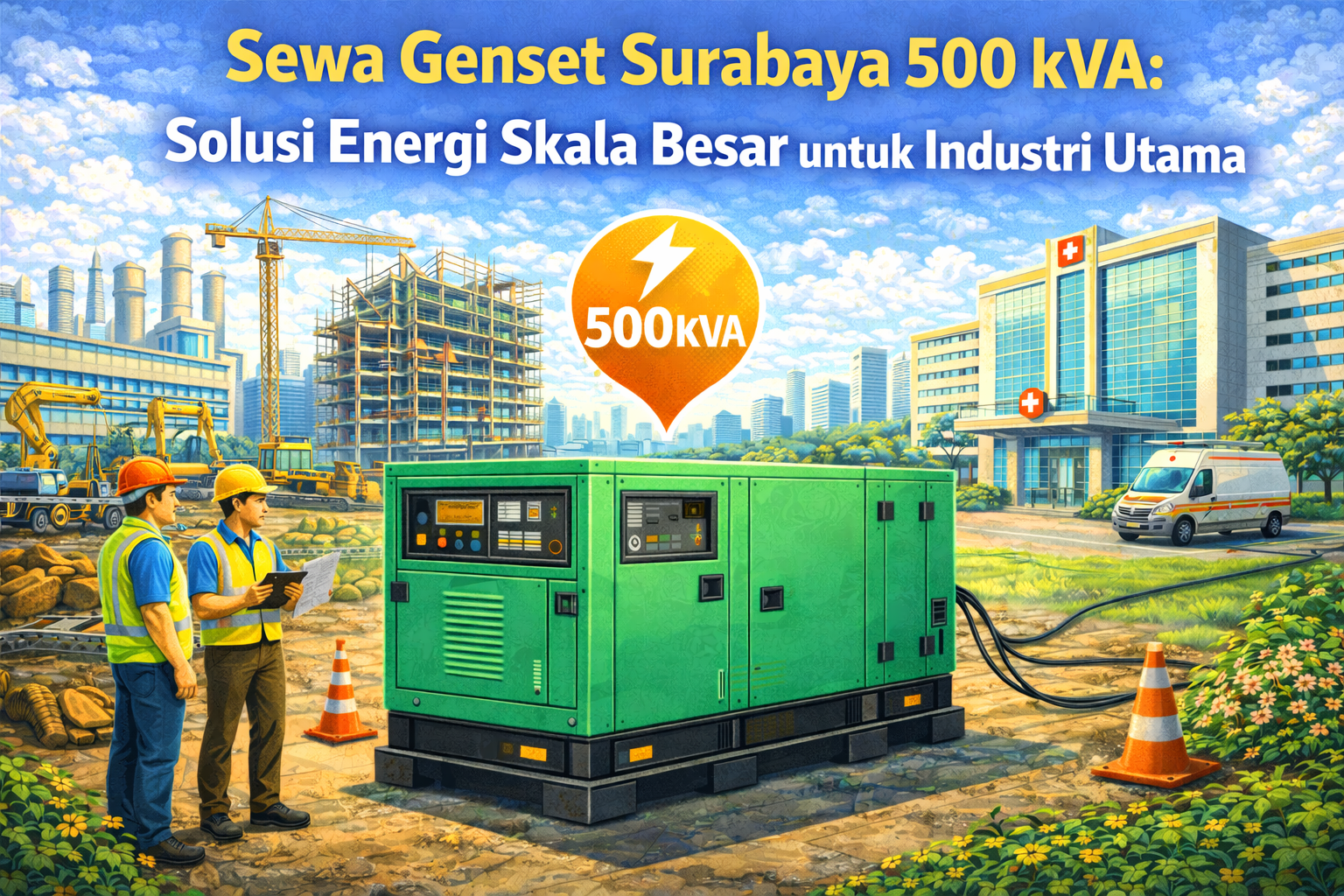 Sewa-Genset-Surabaya-500-kVA-Solusi-Energi-Skala-Besar-untuk-Industri-Utama